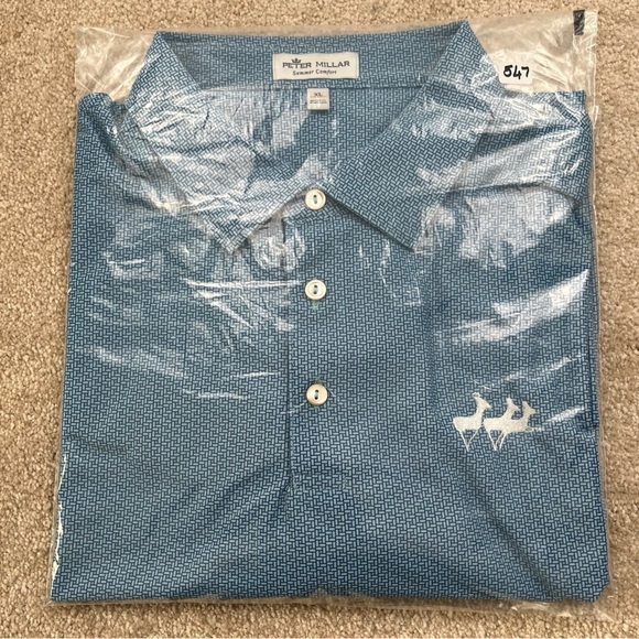 Peter Millar Polo Shirt Adult Extra Large Blue Summer Comfort Golf Preppy Men - Picture 14 of 14